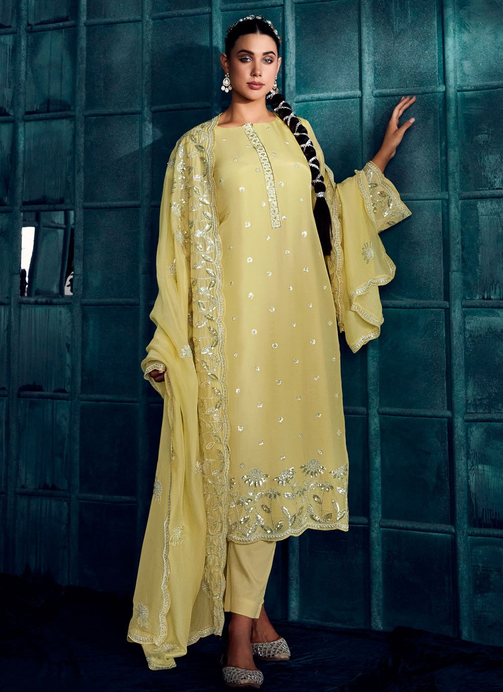 Silk Salwar Suit - T2306