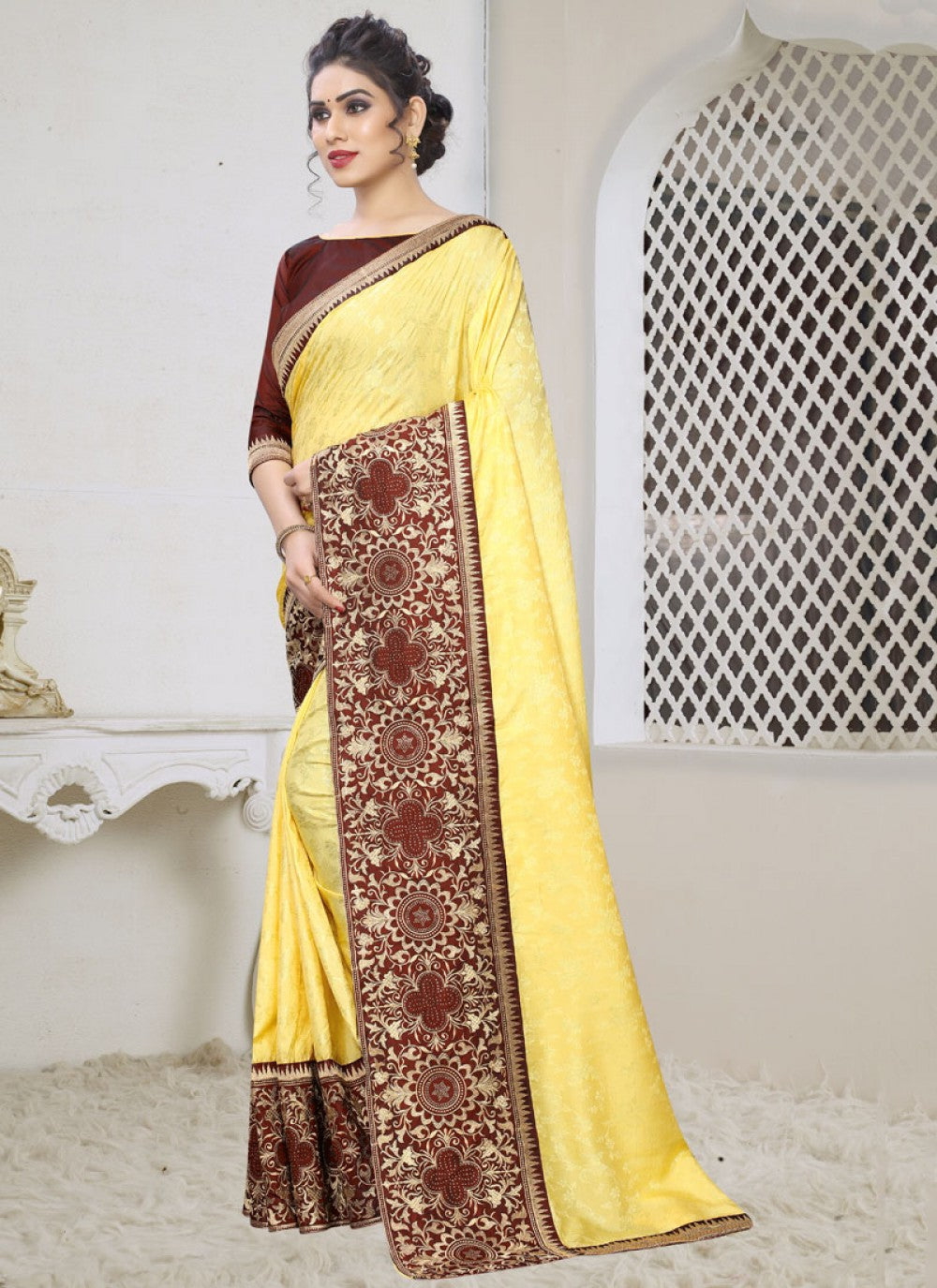 Silk Embroidered Silk Saree - S0253