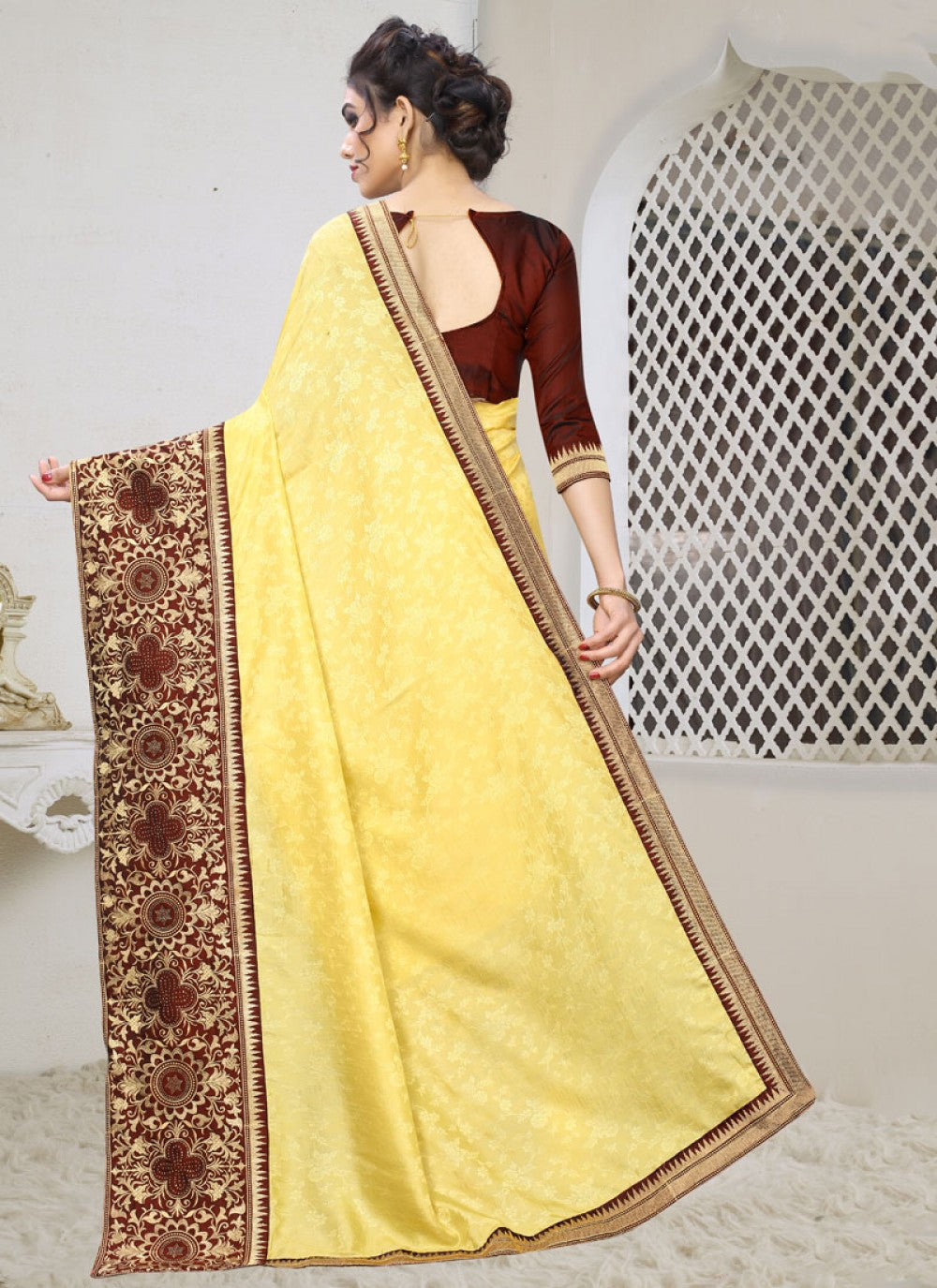 Silk Embroidered Silk Saree - S0253