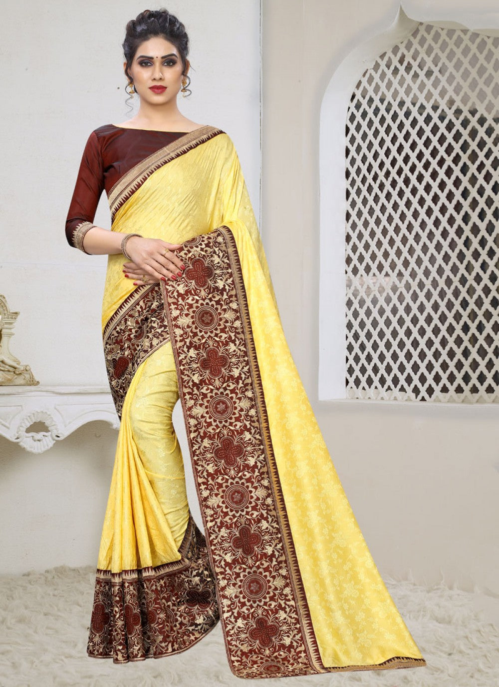 Silk Embroidered Silk Saree - S0253