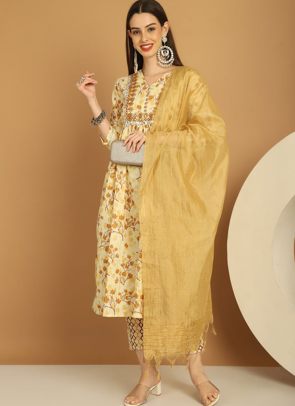 Chanderi Salwar Suit - T1781