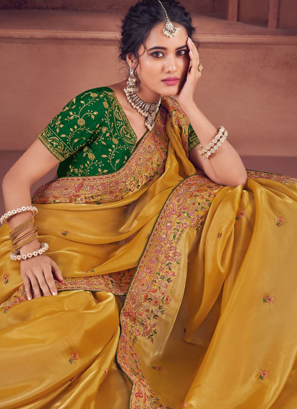 Embroidered, Zari Art Silk Saree - S12177