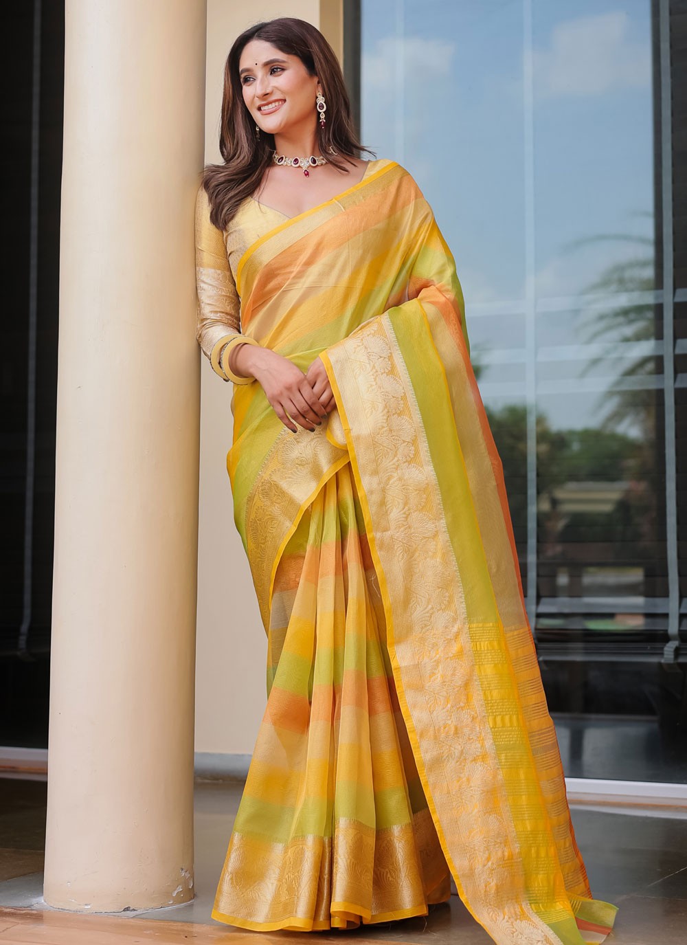 Woven, Zari Malbari Silk Saree - S12308