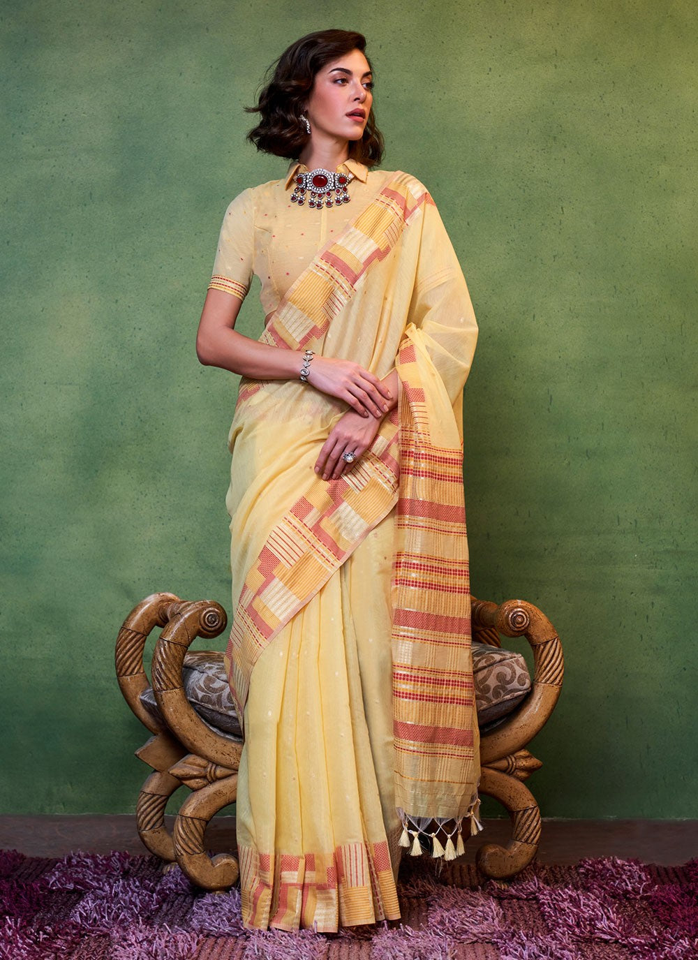 Classic Woven Cotton Saree - S6190