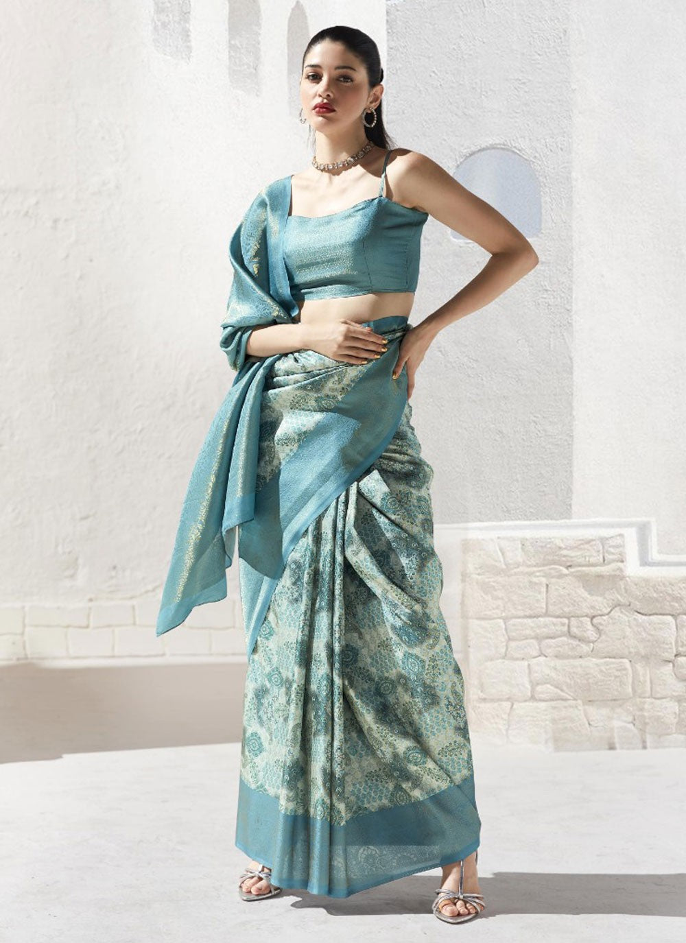 Classic Border Work Art Silk Saree - S9649