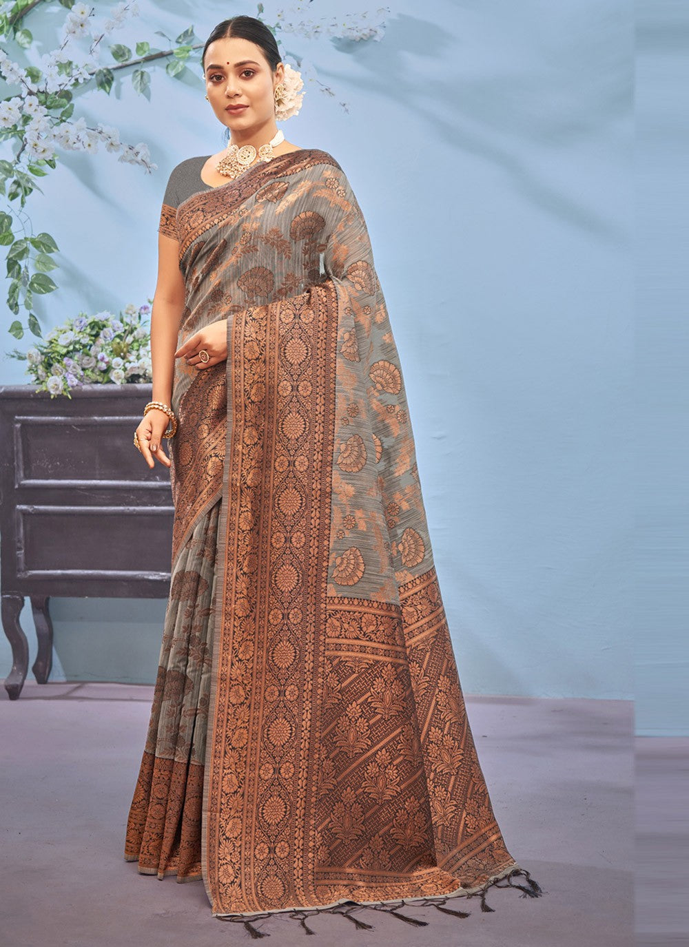 Trendy Zari Cotton Saree - S2016