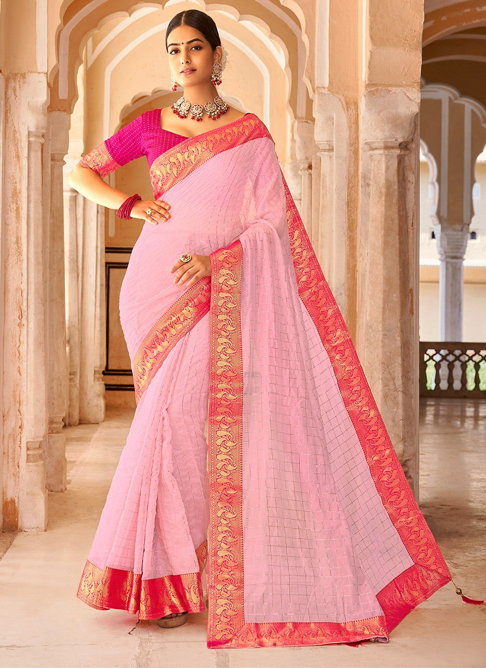 Casual Weaving Zari Cotton Saree - S0956