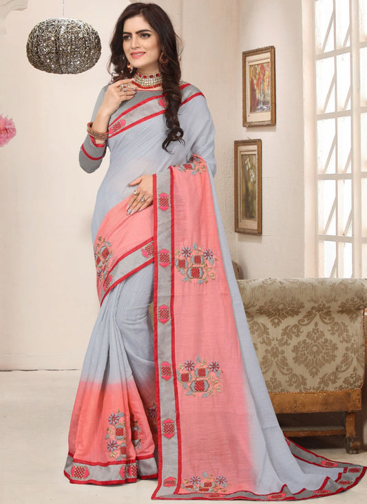 Trendy Resham Cotton Silk Saree - S0086