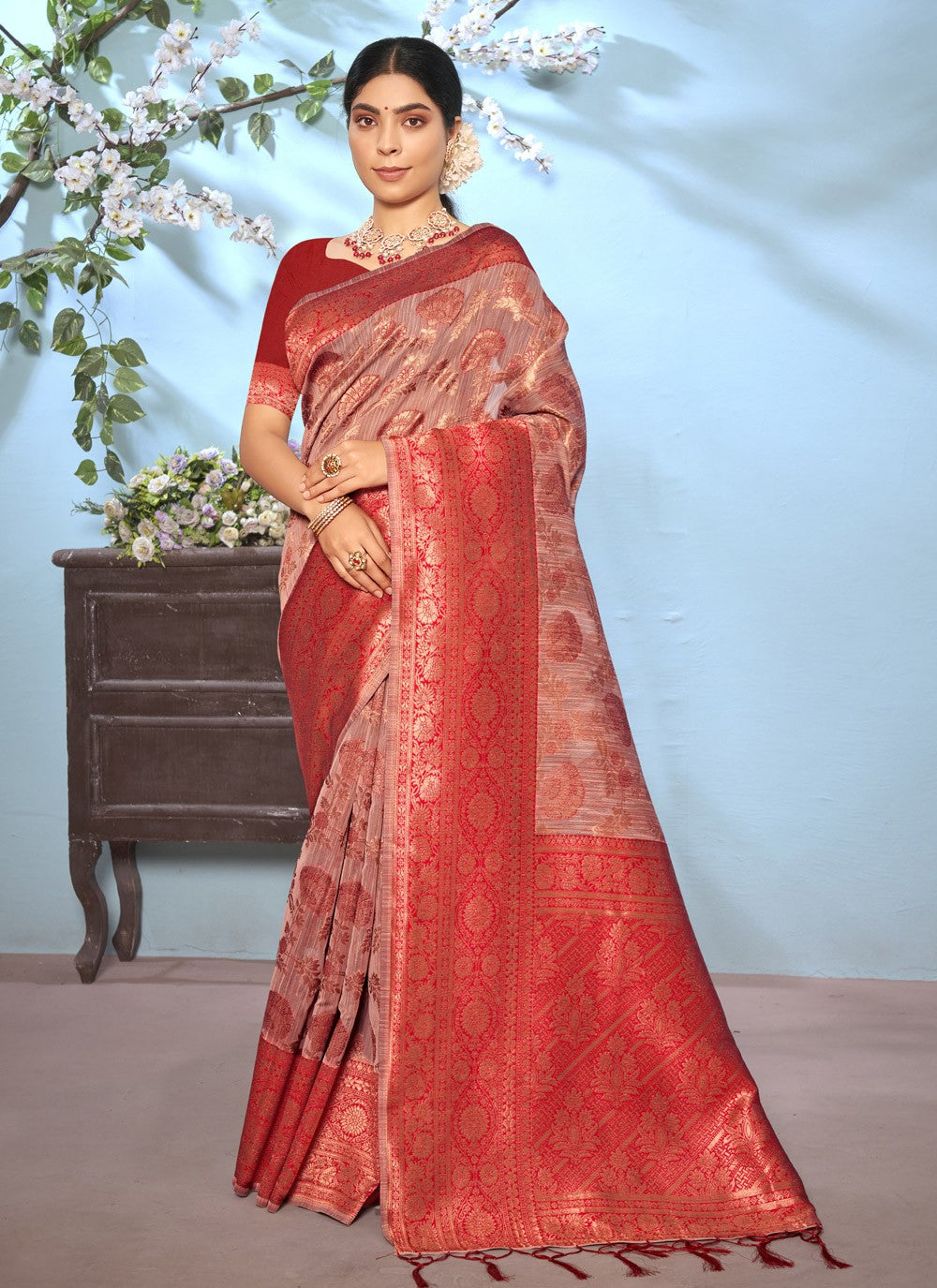 Trendy Zari Cotton Saree - S2016