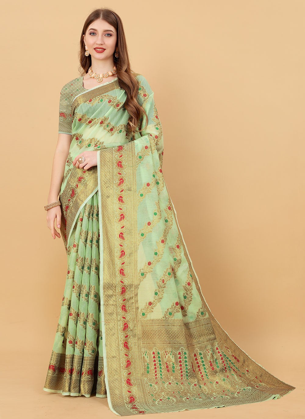 Classic Border Work Cotton Silk Saree - S1491