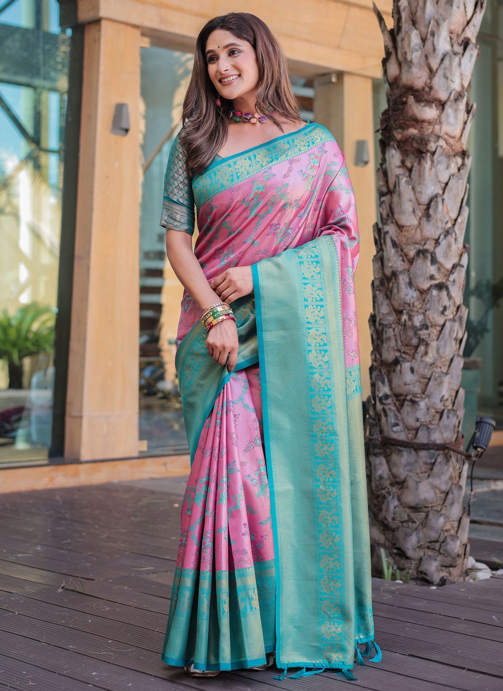 Woven, Zari Malbari Silk Saree - S12308