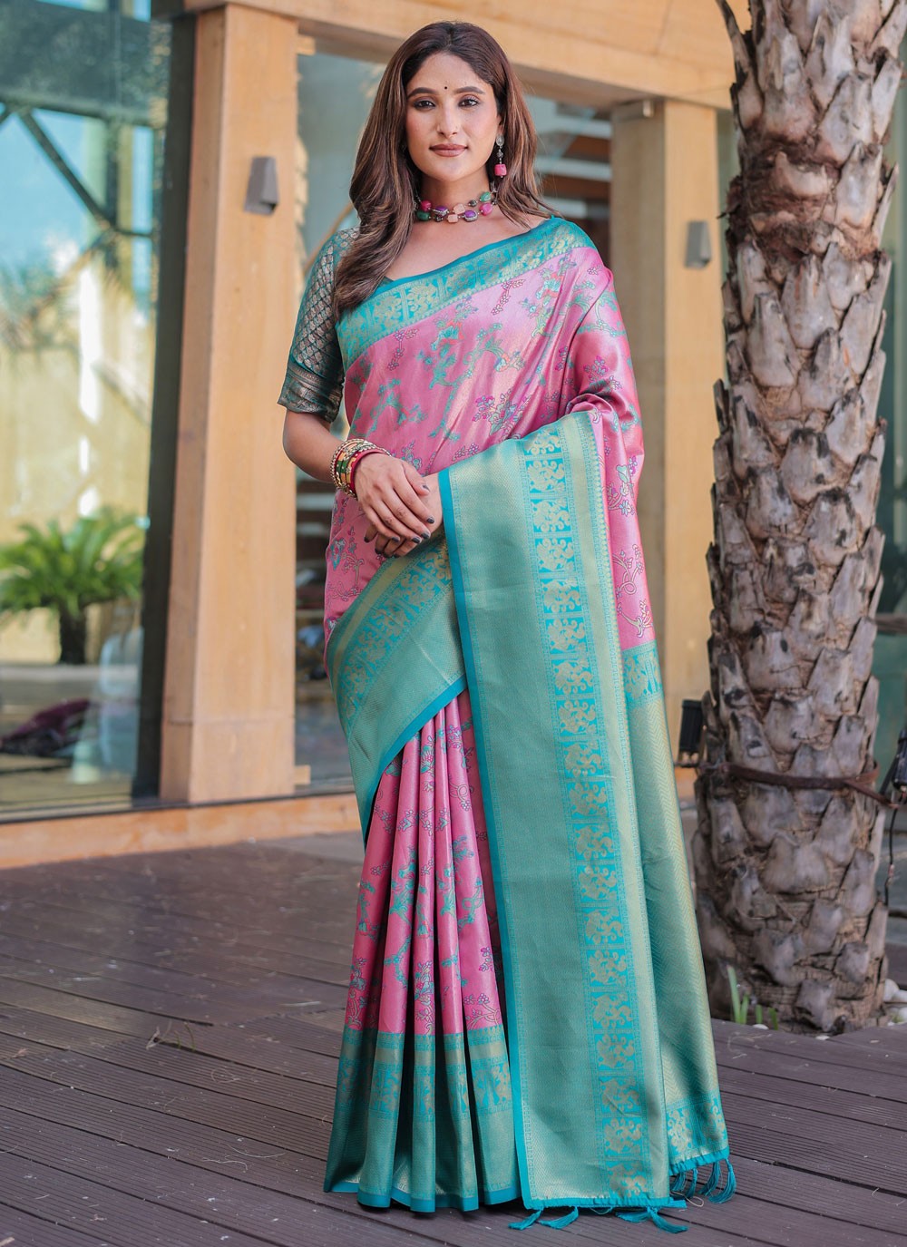 Woven, Zari Malbari Silk Saree - S12308