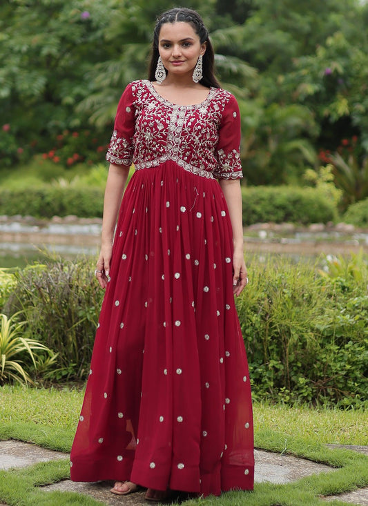 Faux Georgette Gown - G1646