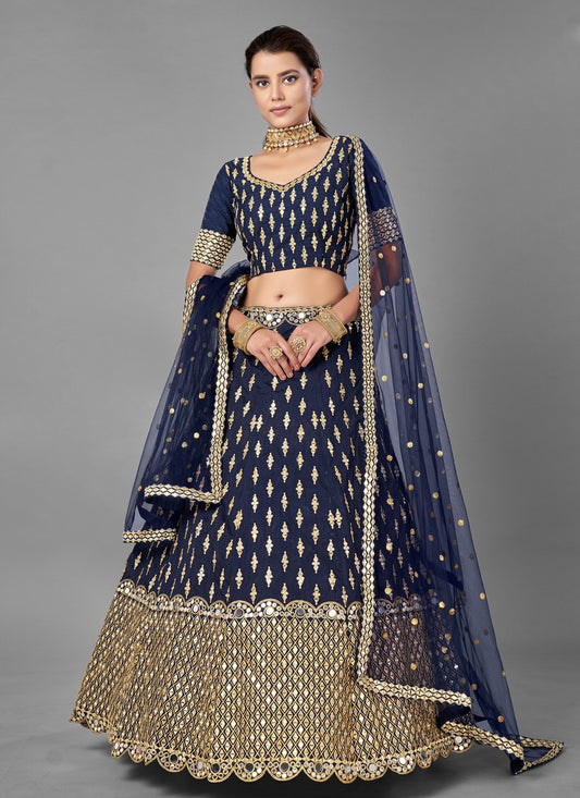 Sequins Art Silk A - Line Lehenga - L0164