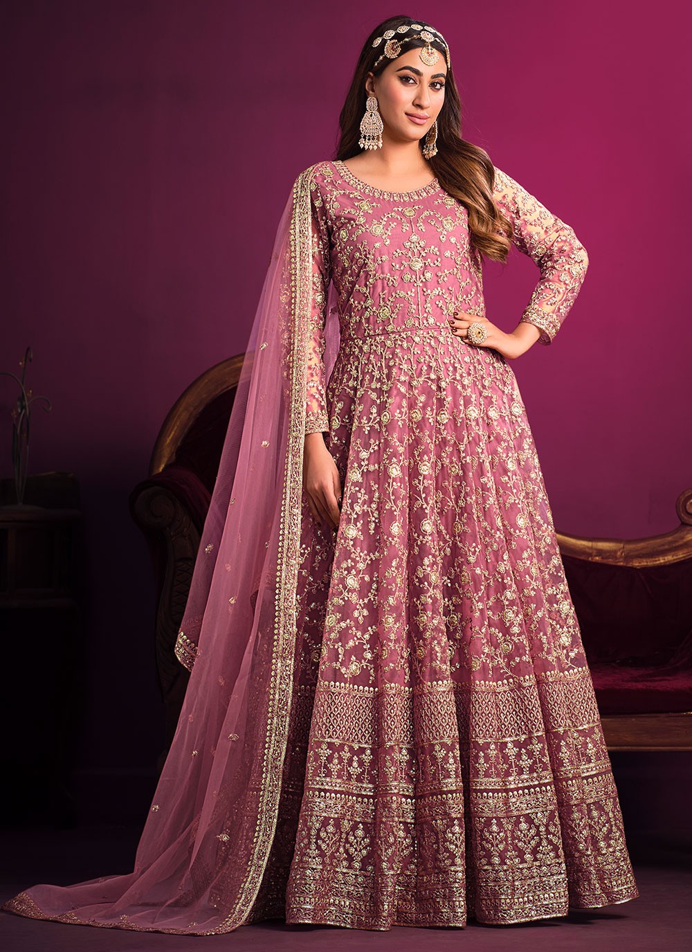 Net Salwar Suit - T963