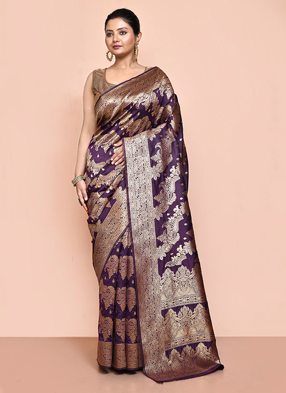 Classic Embroidered Shimmer Saree - S6521