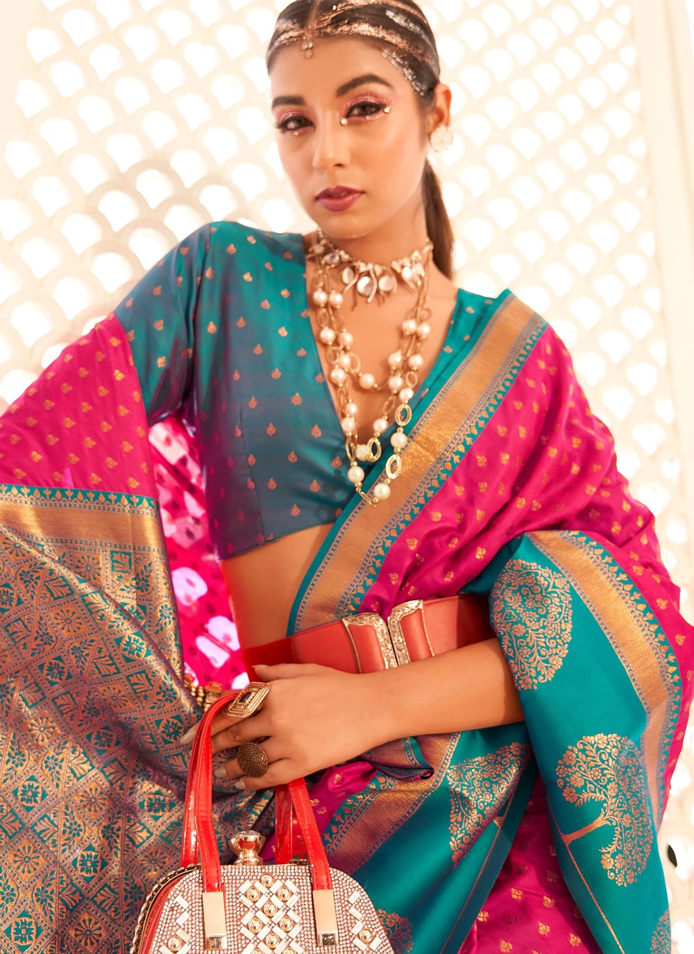 Classic Border Work Banarasi Silk Saree - S9288