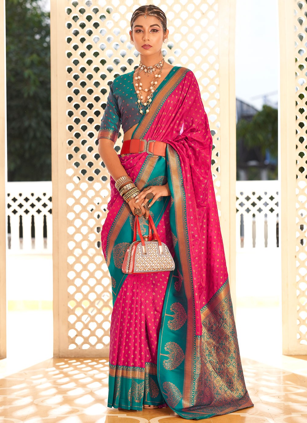 Classic Border Work Banarasi Silk Saree - S9288