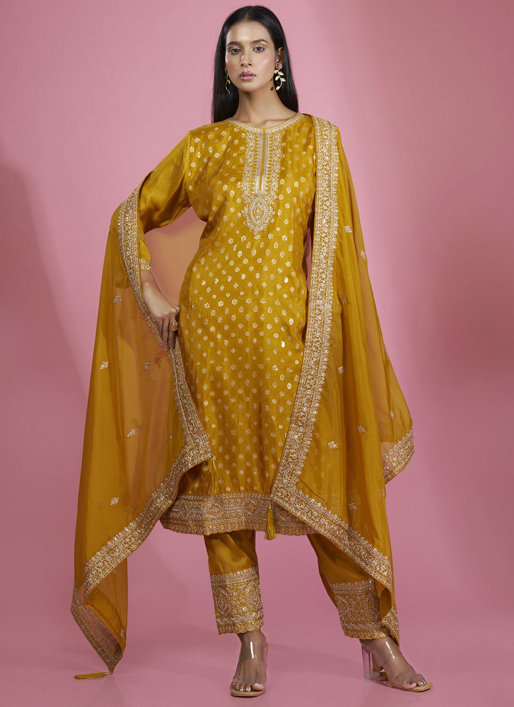 Silk Salwar Suit - T3823