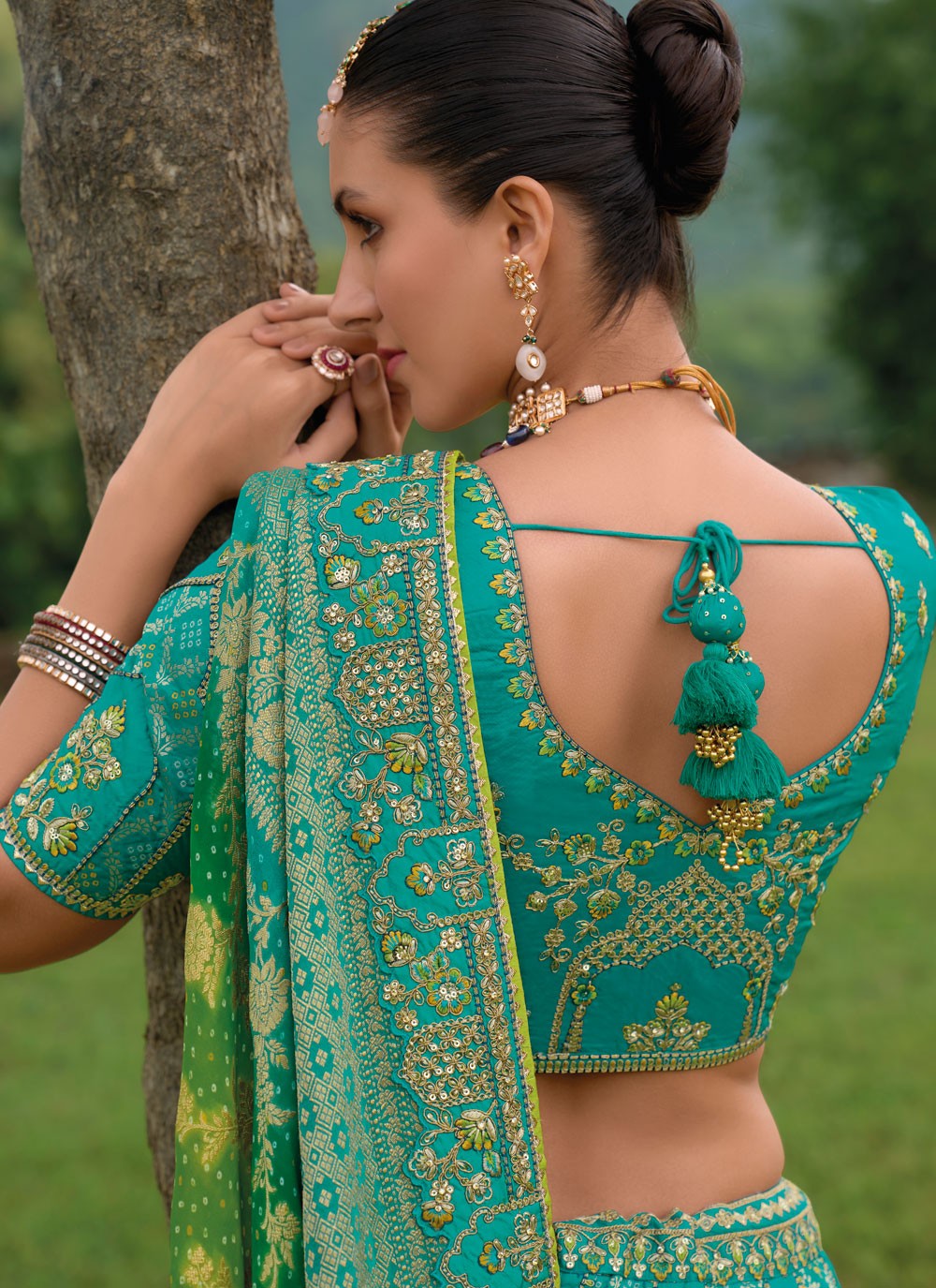 Embroidered Silk Lehenga - L3142