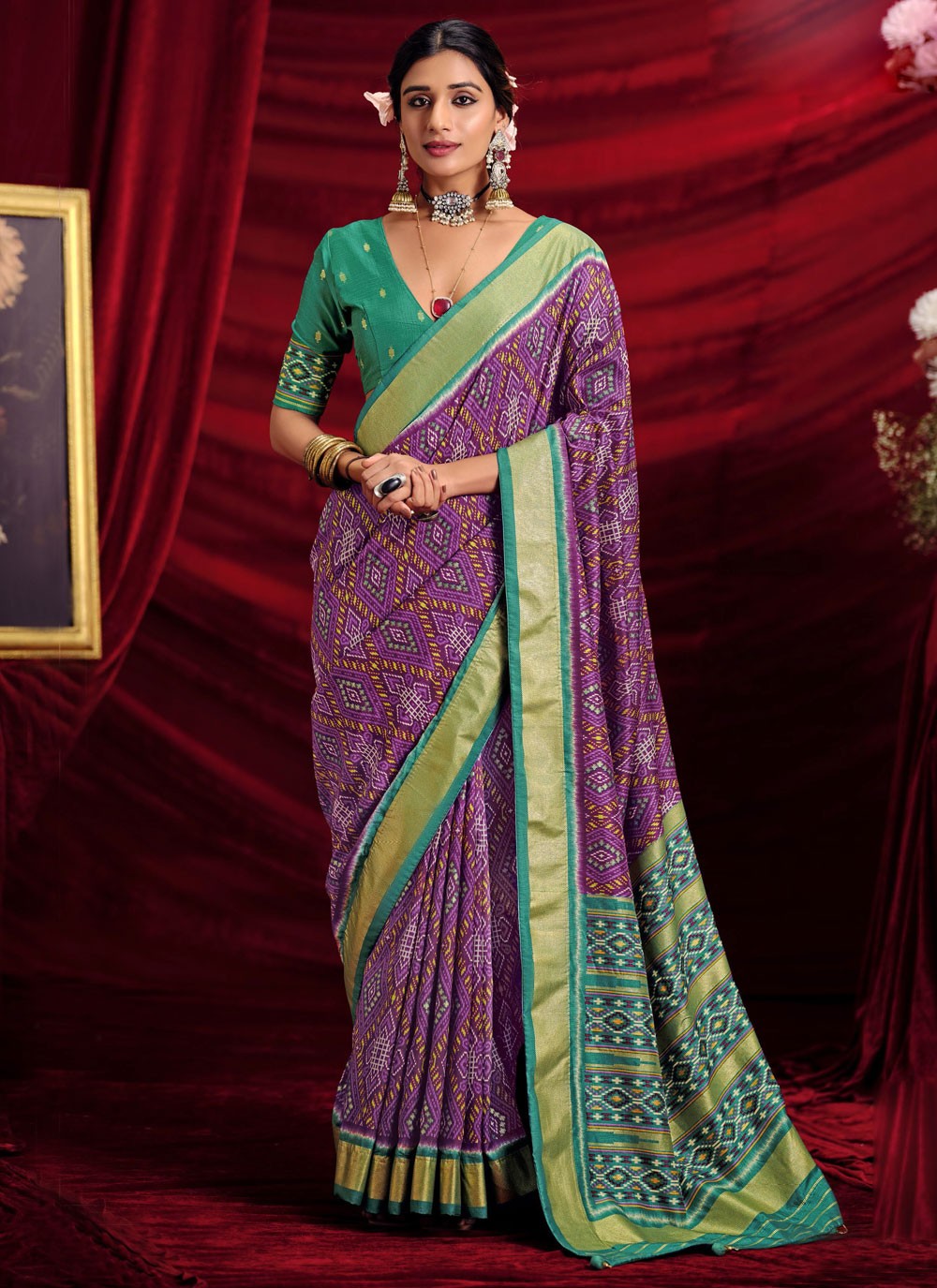 Classic Border Work Silk Saree - S9667