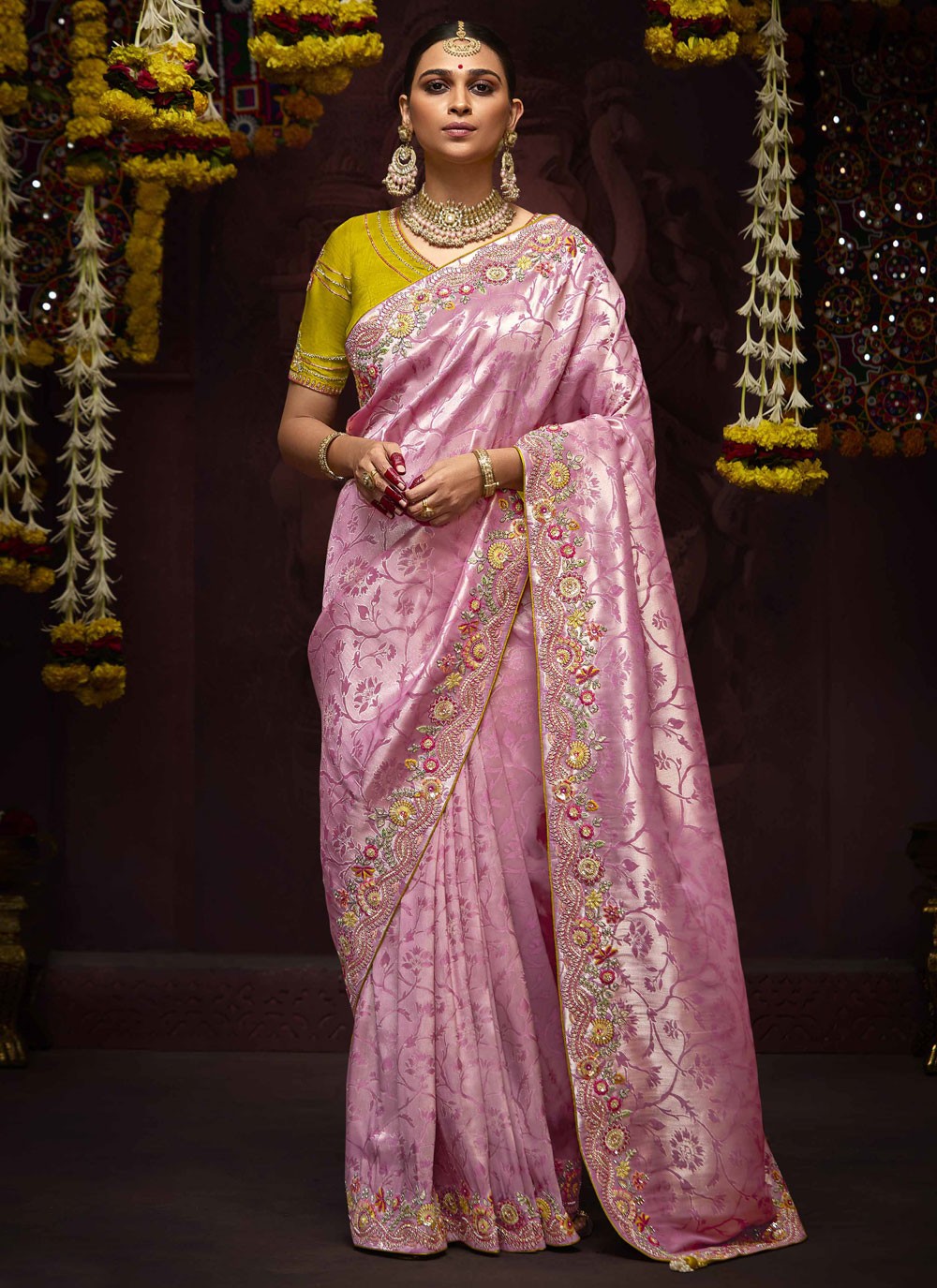 Classic Beads Kanjivaram Silk Saree - S9712