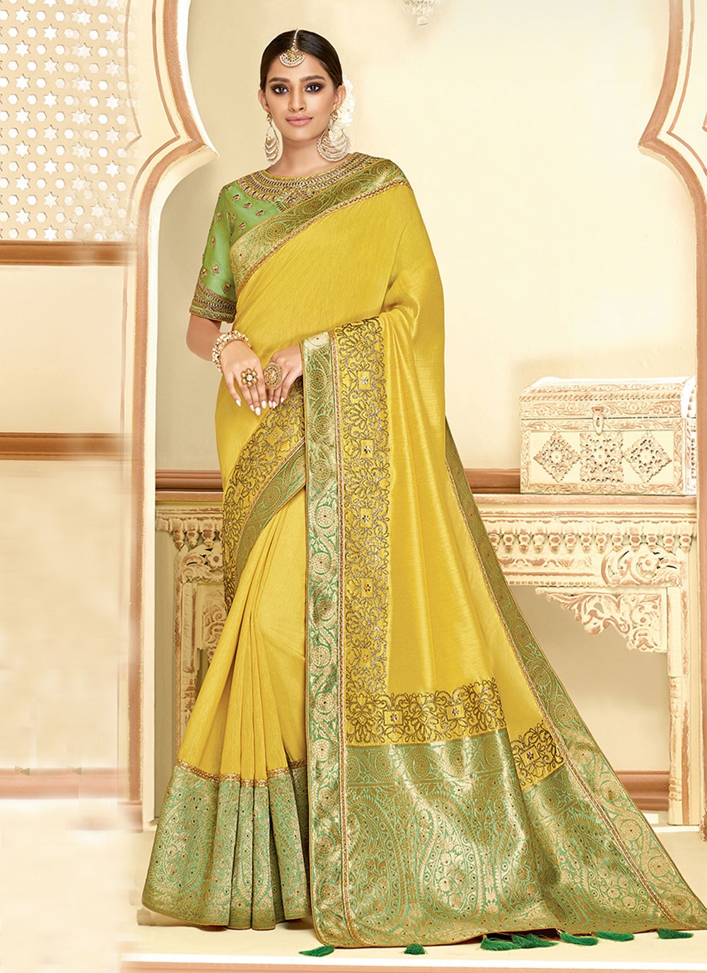 Trendy Cord Silk Saree - S4994